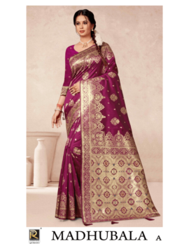 MADHUBALA BY RONISHA SAREE FABRICS BANARASI SILK PREMIUM FANCY DESIGNER SUPER HIT COLLECTION
