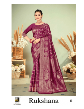 RUKSANA BY RONISHA SAREE BANARASI SILK PREMIUM FABRICS SUPER HIT COLLECTION SAREES
