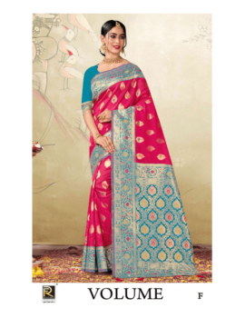VOLUME BY RONISHA SAREE BANARASI SILK PREMIUM FABRICS SUPER HIT COLLECTION SAREES