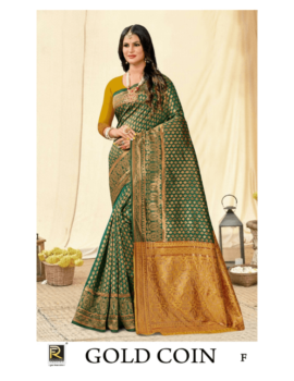GOLD COIN BY RONISHA SAREE BANARASI SILK PREMIUM FABRICS SUPER HIT COLLECTION SAREES
