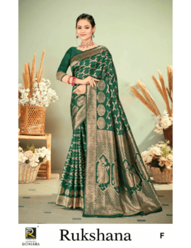 RUKSANA BY RONISHA SAREE BANARASI SILK PREMIUM FABRICS SUPER HIT COLLECTION SAREES