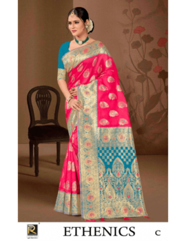 ETHENICS BY RONISHA SAREE BANARASI SILK PREMIUM FABRICS SUPER HIT COLLECTION SAREES