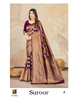 SUROOR BY RONISHA SAREE BANARASI SILK PREMIUM FABRICS SUPER HIT COLLECTION SAREES