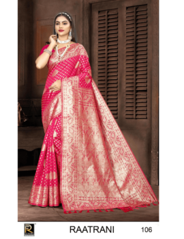 RAATRANI BY RONISHA SAREE BANARASI SILK PREMIUM FABRICS SUPER HIT COLLECTION SAREES