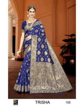 TRISHA BY RONISHA SAREE BANARASI SILK PREMIUM FABRICS SUPER HIT COLLECTION SAREES