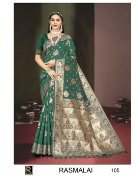 RASMALAI BY RONISHA SAREE BANARASI SILK PREMIUM FABRICS SUPER HIT COLLECTION SAREES