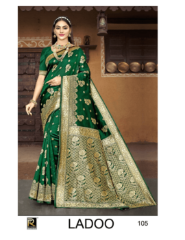 LADOO BY RONISHA SAREE BANARASI SILK PREMIUM FABRICS SUPER HIT COLLECTION SAREES