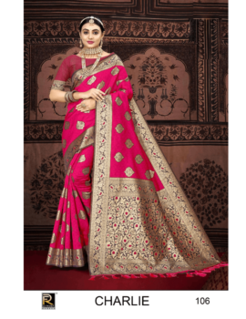 CHARLIE BY RONISHA SAREE BANARASI SILK PREMIUM FABRICS SUPER HIT COLLECTION SAREES
