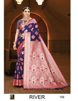 RIVER BY RONISHA SAREE BANARASI SILK PREMIUM FABRICS SUPER HIT COLLECTION SAREES