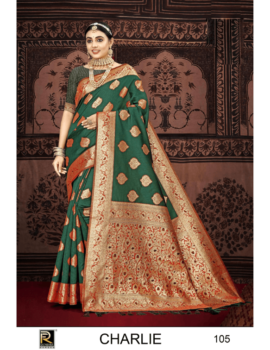 CHARLIE BY RONISHA SAREE BANARASI SILK PREMIUM FABRICS SUPER HIT COLLECTION SAREES